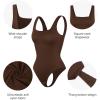 imagePopilush Bodysuit for Women Sleeveless Summer Tank Top ThongDark Brown