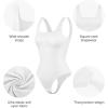 imagePopilush Bodysuit for Women Sleeveless Summer Tank Top ThongWhite