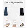 imagePopilush Bodysuits for Women Short Sleeve Round Neck Casual Basic T Shirt Thong Bodysuit TopsWhite