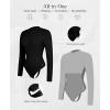 imagePopilush Long Sleeve Body Suits Womens Turtle Neck Shapewear Bodysuit Seamless Tank Tops Thong Body SuitsBlack