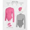 imagePopilush Long Sleeve Body Suits Womens Turtle Neck Shapewear Bodysuit Seamless Tank Tops Thong Body SuitsDusty Rose