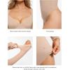 imagePopilush Long Sleeve Body suits for Women Thong Shapewear Bodysuit Tummy Control V Neck Shirt Going Out TopsSkin