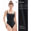 imagePopilush Shapewear Bodysuit Tank Tops Shapewear Tummy Control Thong Bodysuit Double Lined Comfy Soft Body SuitsBlackcamisole Bodysuit