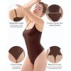 imagePopilush Shapewear Bodysuit Tank Tops Shapewear Tummy Control Thong Bodysuit Double Lined Comfy Soft Body SuitsBrowncamisole Bodysuit