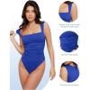 imagePopilush Shapewear Bodysuits for Women Sleeveless Tank Tops Square Neck Tummy Control Body Suit Bluetag CollectionBlue