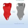 imagePopilush Shapewear Bodysuits for Women Sleeveless Tank Tops Square Neck Tummy Control Body Suit Bluetag CollectionRed