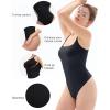 imagePopilush Tank Top Bodysuits for Women Double Lined Tops Sleeveless Thong Body Suits CloudSenseBlack