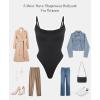 imagePopilush Tank Top Bodysuits for Women Double Lined Tops Sleeveless Thong Body Suits CloudSenseBlack