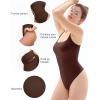 imagePopilush Tank Top Bodysuits for Women Double Lined Tops Sleeveless Thong Body Suits CloudSenseDark Brownadjustable Straps