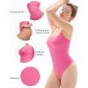 imagePopilush Tank Top Bodysuits for Women Double Lined Tops Sleeveless Thong Body Suits CloudSensePink
