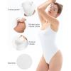 imagePopilush Tank Top Bodysuits for Women Double Lined Tops Sleeveless Thong Body Suits CloudSenseWhite