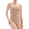 imagePopilush Shapewear Bodysuit Tank Tops Shapewear Tummy Control Thong Bodysuit Double Lined Comfy Soft Body SuitsNudecamisole Bodysuit