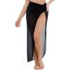imagePopilush Swimsuit Coverup for Women  Mesh Swim Beach Bathing Suit Cover Ups Sarong Wraps Skirt Vacation ClothesBlack