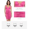 imagePopilush Corset Midi Dress Deep VNeck Adjustable Strape Summer Ruched Dresses Tummy Control Built in ShapewearPink