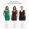 imagePopilush Formal Dresses for Women  Shapewear Cowl Neck Maxi Ruched Bodycon Gowns with Slit  Prom Dress Wedding GuestLeopard Print