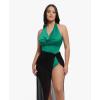 imagePopilush Halter Body suits for Women  Backless Shapewear Tummy Control Bodysuit with Built in Bra Summer Vacation OutfitsGreen