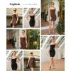 imagePopilush Leopard Print Dress with Built in Shapewear Spaghetti Strap Mini Dresses Mesh Ruched Bodycon Summer SplashBlack