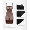 imagePopilush Leopard Print Dress with Built in Shapewear Spaghetti Strap Mini Dresses Mesh Ruched Bodycon Summer SplashLeopard Print