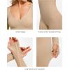 imagePopilush Long Sleeve Jumpsuit for Women Builtin Bra Ribbed U Neck Tummy Control Full Length Bodycon Workout Fall OutfitsChampagne