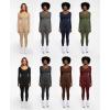 imagePopilush Long Sleeve Jumpsuit for Women Builtin Bra Ribbed U Neck Tummy Control Full Length Bodycon Workout Fall OutfitsRed