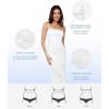 imagePopilush Maxi Womens Shapewear Dress Long Dresses Builtin Bra Slip with Adjustable Straps Bodycon TubeWhite