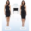 imagePopilush Shapewear Dress One Shoulder Ruched Dress with Drawstring for Women Summer Dress BlueTag CollectionRed