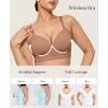 imagePopilush Wireless Seamless Bra for Women Soft Foam Cups Bralette No Wire Support Comfort Everyday BrasCoffee