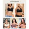 imagePopilush Wireless Seamless Bra for Women Soft Foam Cups Bralette No Wire Support Comfort Everyday BrasCoffee
