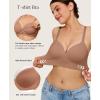 imagePopilush Wireless Seamless Bra for Women Soft Foam Cups Bralette No Wire Support Comfort Everyday BrasCoffee