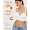 imagePopilush Wireless Seamless Bra for Women Soft Foam Cups Bralette No Wire Support Comfort Everyday BrasWhite
