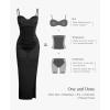 imagePopilush Womens Summer Maxi Dress  Shapewear Long Formal Cocktail Party Dresses Ruched Bodycon DressBlack