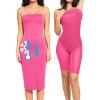 imagePopilush Maxi Womens Shapewear Dress Long Dresses Builtin Bra Slip with Adjustable Straps Bodycon TubePink