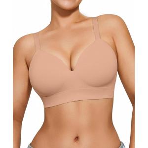 imagePopilush Wireless Seamless Bra for Women Soft Foam Cups Bralette No Wire Support Comfort Everyday BrasSkin