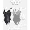 imagePopilush Body Suits for Womens Tummy Control  Faux Leather Bodysuit Deep V Neck Thong Sleeveless Corset Tank TopBlack