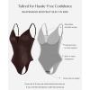 imagePopilush Body Suits for Womens Tummy Control  Faux Leather Bodysuit Deep V Neck Thong Sleeveless Corset Tank TopBrown