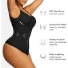 imagePopilush Bodysuit for Women Shapewear Tummy Control Seamless Backless Body Shaper for DressesBlack
