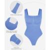 imagePopilush Bodysuits for Women Tummy Control Henley Going Out Shirts Button Down Body Suit Thong Tank TopsBlue Button Shapewear Bodysuit