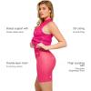 imagePopilush Faux Leather Dress for Women  Midi V Neck Dresses Shapewear Body con Dress Women  Date Night OutfitPink