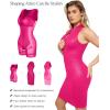 imagePopilush Faux Leather Dress for Women  Midi V Neck Dresses Shapewear Body con Dress Women  Date Night OutfitPink