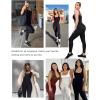 imagePopilush Jumpsuits for Women BuiltIn Bra Square Neck Ribbed Bodycon Workout Seamless Leggings Rompers BodysuitsBlack