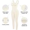 imagePopilush Jumpsuits for Women BuiltIn Bra Square Neck Ribbed Bodycon Workout Seamless Leggings Rompers BodysuitsWhite