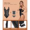 imagePopilush Leather Bodysuit for Women Tummy Control