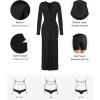 imagePopilush Long Sleeve Formal Dresses for Women 8 In 1 Bodycon Dress with Built In Shapewear Wedding Guest Dress 2024Black
