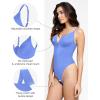 imagePopilush Shapewear Bodysuits for Women  Tummy Control Body Suits for Womens Deep V Corset Tops Thong Concert OutfitsBlue
