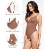 imagePopilush Shapewear Bodysuits for Women  Tummy Control Body Suits for Womens Deep V Corset Tops Thong Concert OutfitsLight Brown