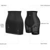 imagePopilush Shapewear Faux Leather Skirts with Built in Shapewear Tummy Control High Waist Mini Skirt with Shaper for WomenA2black