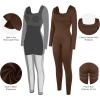 imagePopilush Shapewear Jumpsuit for Women Built In Shapewear Long Sleeve Tummy Control Bodysuit Body Shaper RomperBrown