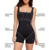 imagePopilush Shapewear Jumpsuits  Workout jumpsuit for Women Sleeveless Yoga Jumpsuits with Tummy Control Romper 2024Black