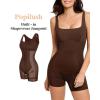 imagePopilush Shapewear Jumpsuits  Workout jumpsuit for Women Sleeveless Yoga Jumpsuits with Tummy Control Romper 2024Brown