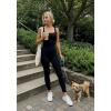 imagePopilush Shapewear Jumpsuits for Women Builtin Bra Tummy Control Bodysuit Square Neck Sport Romper Summer OutfitBlack